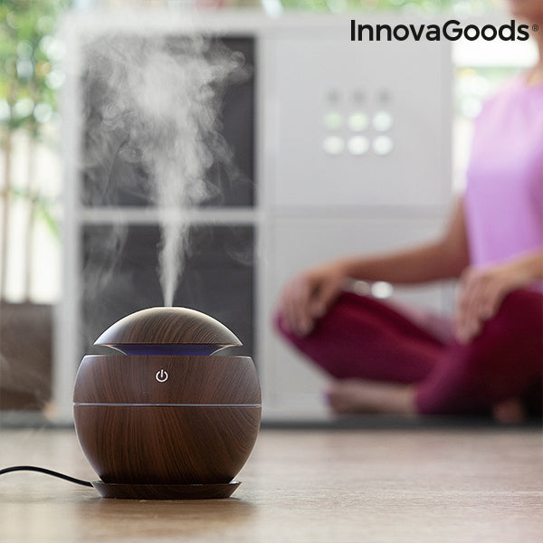 Mini Humidificador Difusor de Aromas Nogal Oscuro InnovaGoods