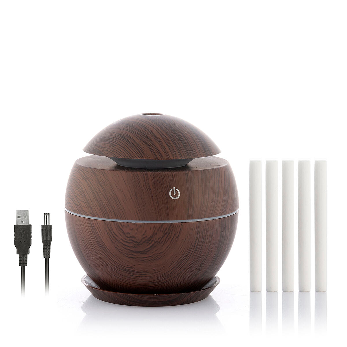 Mini Humidificador Difusor de Aromas Nogal Oscuro InnovaGoods